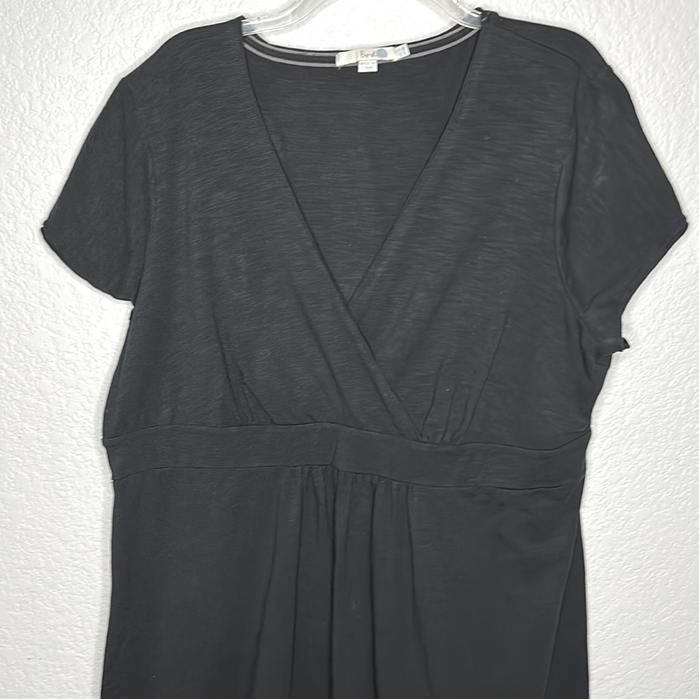 Boden Black Surplice Midi Dress 18L